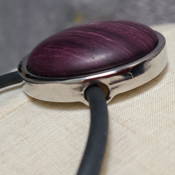 TRÏBE Faux Wood Disc Cord Necklace NWOT - Picture 5 of 7